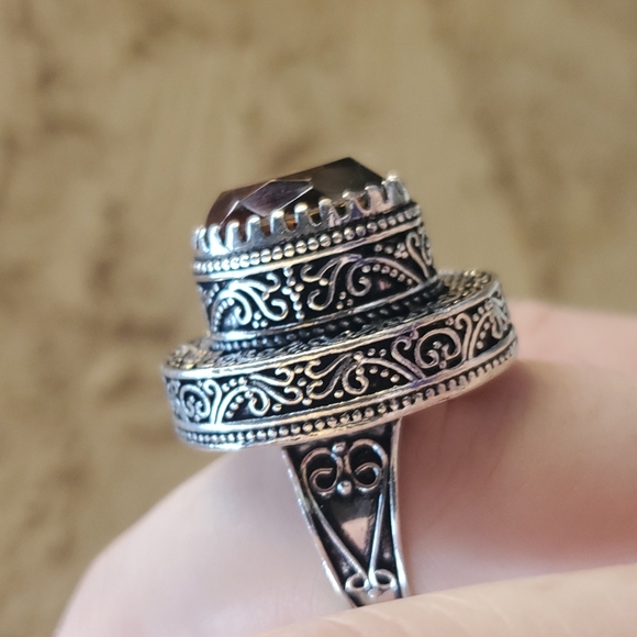 New Bi-Color Tourmaline 925 Silver Statement Ring. - Picture 13 of 15